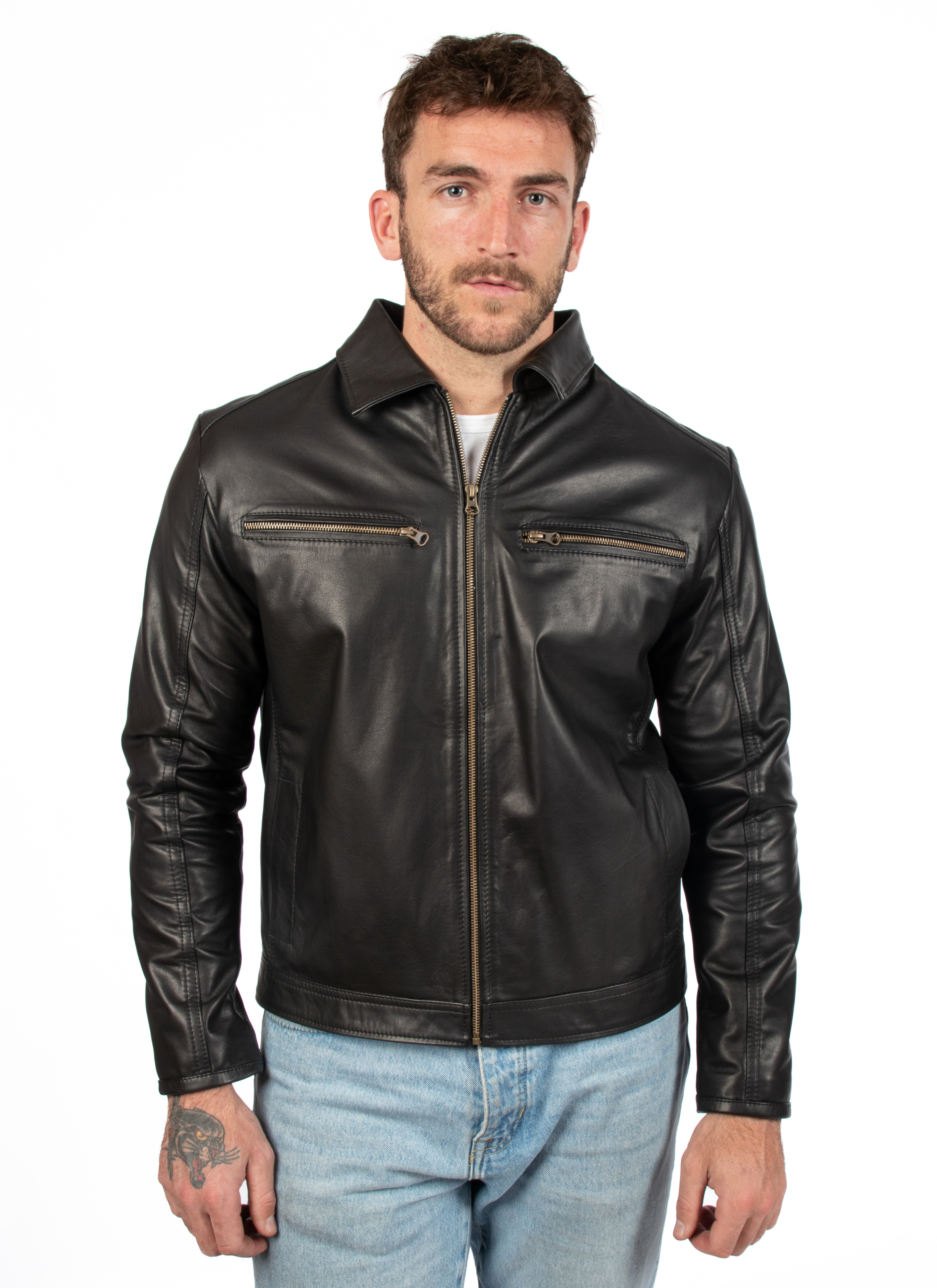 Camperas de cuero best sale hombre de vestir